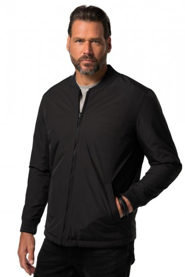 JP1880 838875 Abpusēja college jaka Melns - Jakas & Lietus apģērbs - Jakas - 2XL-12XL