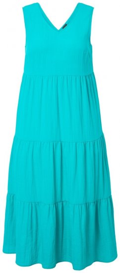 Ulla Popken 839135 Maksi kleita bez piedurknēm Tirkīza - Maxi kleitas - Sieviešu maxi kleitas lielos izmēros