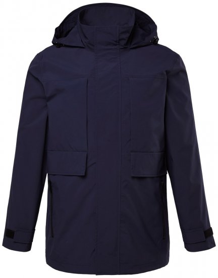 Men+ 215 Lietusjaka ar kapuci Tumši zils - Jakas & Lietus apģērbs - Jakas - 2XL-12XL