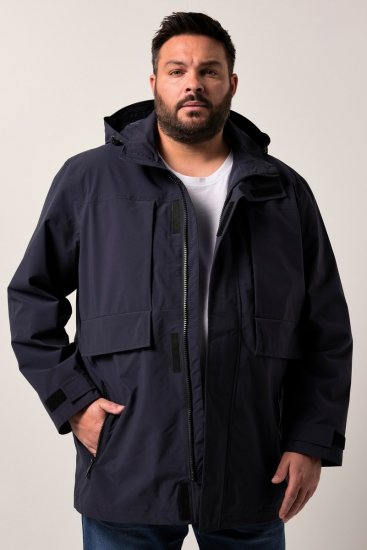 Men+ 215 Lietusjaka ar kapuci Tumši zils - Jakas & Lietus apģērbs - Jakas - 2XL-12XL