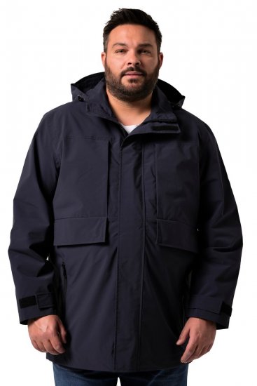 Men+ 215 Lietusjaka ar kapuci Tumši zils - Jakas & Lietus apģērbs - Jakas - 2XL-12XL