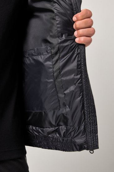 JAY-PI Lightly Quilted Jacket with a Hoodie Black - Jakas & Lietus apģērbs - Jakas - 2XL-12XL