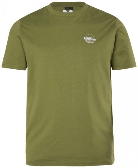 Men+ 682 T-krekls Vilnis Haki zaļš - T-krekli - T-krekli - 2XL-14XL