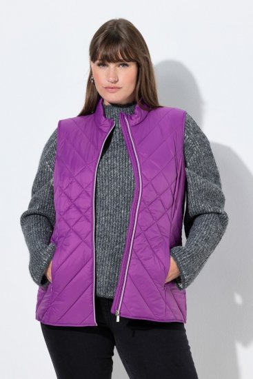 Ulla Popken 840047 Ūdensatgrūdoša stepēta veste Ceriņkrāsas - Vestes - 