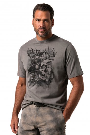 JP1880 Beer King Design Vintage Looking T-Shirt Gray - T-krekli - T-krekli - 2XL-14XL