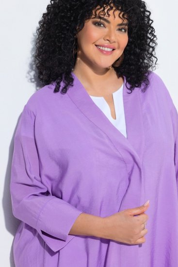 Ulla Popken 840210 Jaka Ceriņkrāsas - Kardigani - Adītas jakas lielizmērā