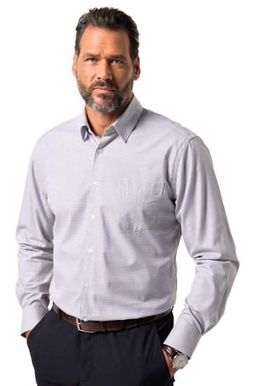 JP1880 Business Shirt Long Sleeve Two-Tone Grey - Krekli - Krekli - 2XL-8XL