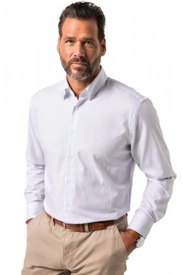 JP1880 Business Shirt Long Sleeve Striped Snow White - Krekli - Krekli - 2XL-8XL