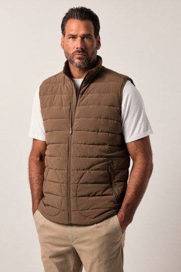 JP1880 840619 Viegli polsterēta veste Pelēkbrūns - Jakas & Lietus apģērbs - Jakas - 2XL-12XL