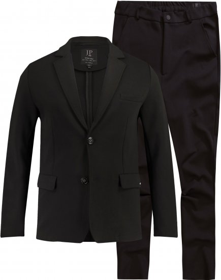 JP1880 Manhattan Flexnamic Business Jersey Suit Black - Uzvalki un žaketes - Liela izmēra uzvalki un bleizeri