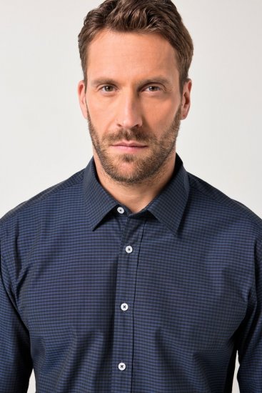 JP1880 Shirt Long Sleeve Kent Collar Navy - Krekli - Krekli - 2XL-8XL