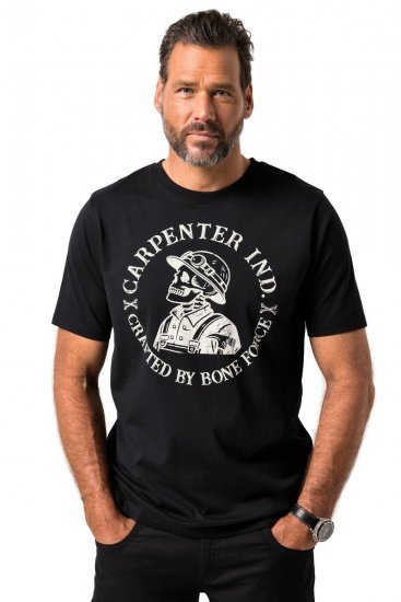 JP1880 T-Shirt Chest Print Bone Force Black - T-krekli - T-krekli - 2XL-14XL