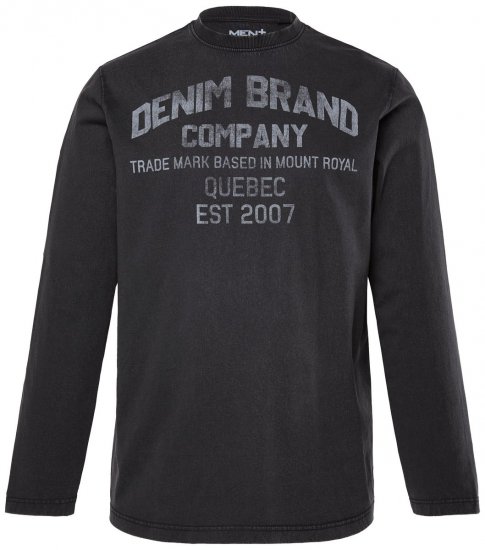 Men+ 612 T-krekls ar garām piedurknēm Denim Brand Company Melns - T-krekli - T-krekli - 2XL-14XL