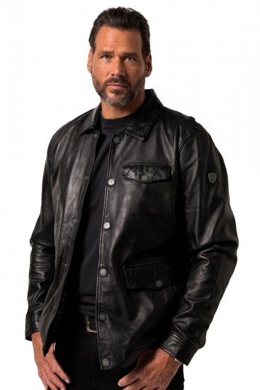 JP1880 Leather Jacket Finest Lamb Nappa Black - Jakas & Lietus apģērbs - Jakas - 2XL-12XL