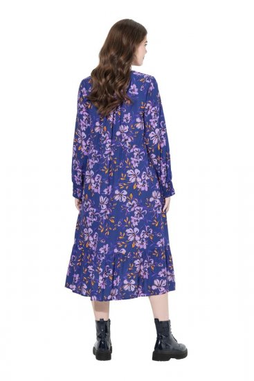 Ulla Popken 841873 Ziedaina midi kleita Tumši zils - Midi kleitas - Midi kleitas lielajos izmēros