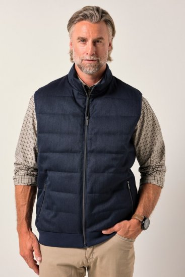 Boston Park 995 Divkrāsaina stepēta veste Tumši zils - Jakas & Lietus apģērbs - Jakas - 2XL-12XL