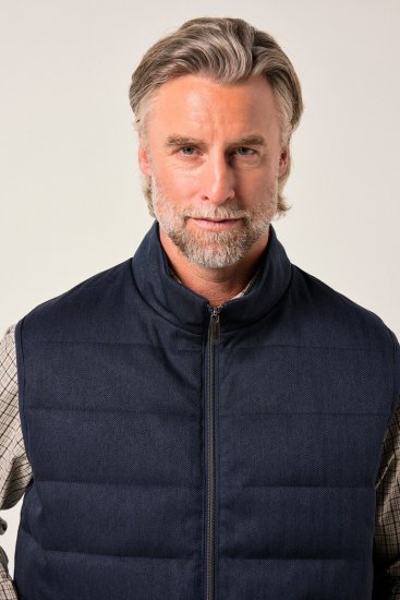 Boston Park 995 Divkrāsaina stepēta veste Tumši zils - Jakas & Lietus apģērbs - Jakas - 2XL-12XL