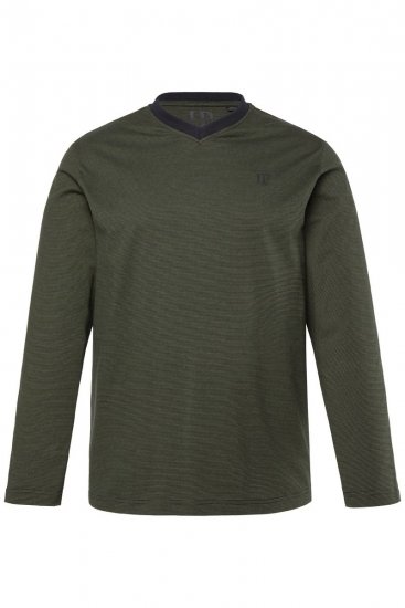 JP1880 Pyjamas Two-piece Striped Dark Green - Apakšveļa un peldšorti - Apakšveļa - 2XL-8XL