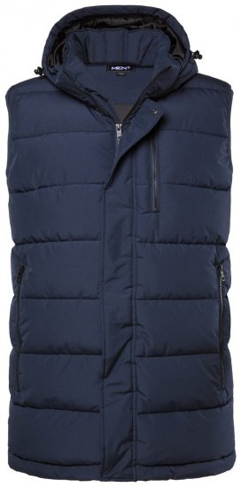 Men+ 433 Veste stepēta ar kapuci Tumši zils - Jakas & Lietus apģērbs - Jakas - 2XL-12XL