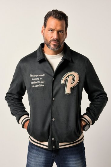 JP1880 Blouson Velour with Chest Embroidery Dark Green - Jakas & Lietus apģērbs - Jakas - 2XL-12XL
