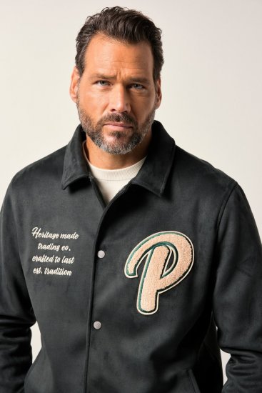 JP1880 Blouson Velour with Chest Embroidery Dark Green - Jakas & Lietus apģērbs - Jakas - 2XL-12XL