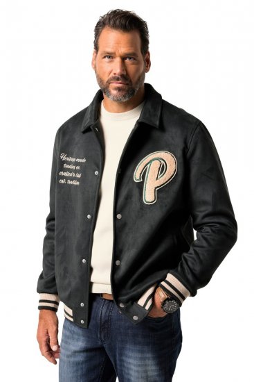 JP1880 Blouson Velour with Chest Embroidery Dark Green - Jakas & Lietus apģērbs - Jakas - 2XL-12XL