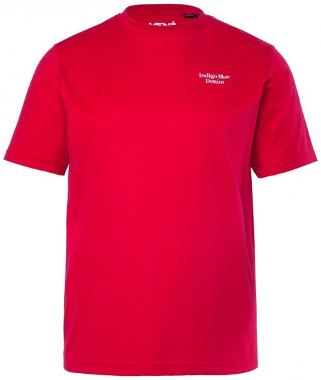 Men+ 500 T-krekls Indigo Blue Denim Tumši sarkans - T-krekli - T-krekli - 2XL-14XL