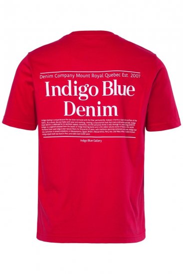 Men+ 500 T-krekls Indigo Blue Denim Tumši sarkans - T-krekli - T-krekli - 2XL-14XL