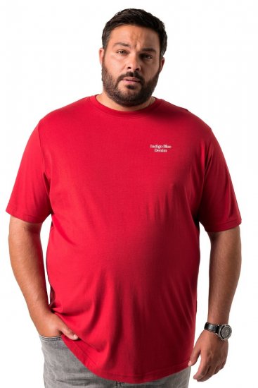 Men+ 500 T-krekls Indigo Blue Denim Tumši sarkans - T-krekli - T-krekli - 2XL-14XL