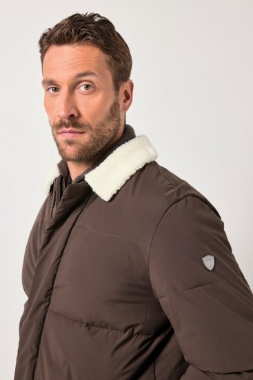 JP1880 842508 Jaka ar teddy apkakli Lazdu rieksts - Jakas & Lietus apģērbs - Jakas - 2XL-12XL