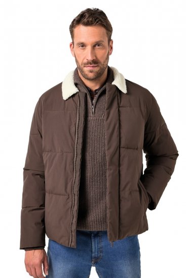 JP1880 842508 Jaka ar teddy apkakli Lazdu rieksts - Jakas & Lietus apģērbs - Jakas - 2XL-12XL