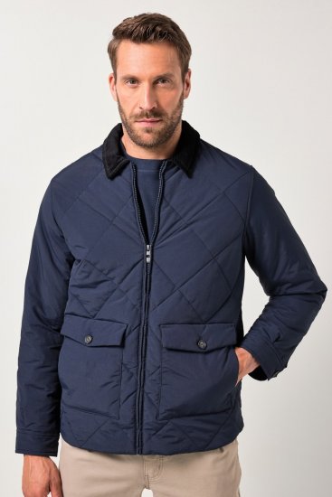 JP1880 842790 Stepēta bomber jaka no pārstrādāta materiāla Tumši zils - Jakas & Lietus apģērbs - Jakas - 2XL-12XL