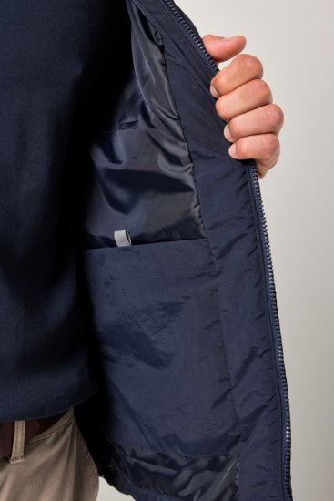 JP1880 842790 Stepēta bomber jaka no pārstrādāta materiāla Tumši zils - Jakas & Lietus apģērbs - Jakas - 2XL-12XL