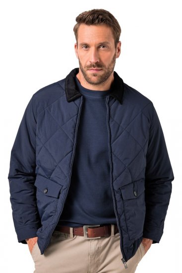 JP1880 842790 Stepēta bomber jaka no pārstrādāta materiāla Tumši zils - Jakas & Lietus apģērbs - Jakas - 2XL-12XL