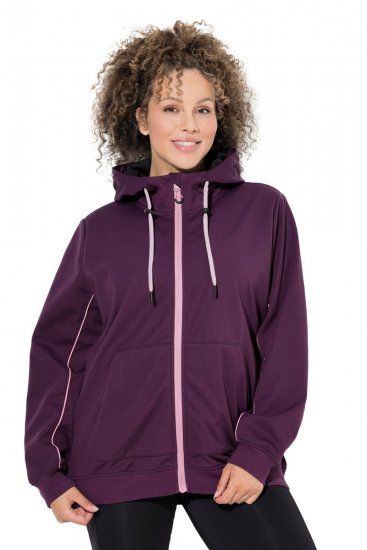 Ulla Popken 843186 Ūdeni atgrūdoša softshell jaka ar atstarotājiem Vīnsarkans - Jakas - Jakas sievietēm lielos izmēros