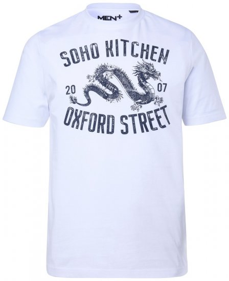 Men+ 298 T-krekls Soho Kitchen Balts - T-krekli - T-krekli - 2XL-14XL