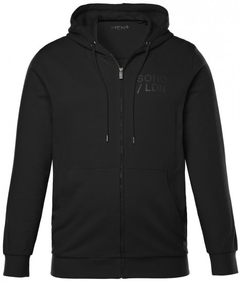Men+ 305 Džemperis ar kapuci Soho LDN Melns - Džemperi un džemperi ar kapuci - Džemperi - 2XL-14XL