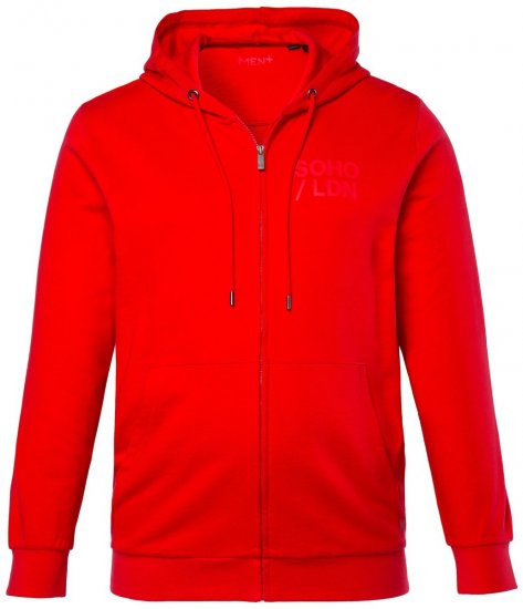Men+ 305 Džemperis ar kapuci Soho LDN Čili sarkans - Džemperi un džemperi ar kapuci - Džemperi - 2XL-14XL