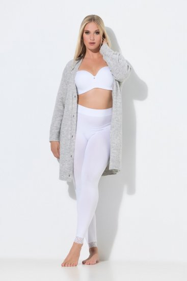 Ulla Popken 844563 Zeķu legingi ar mežģīnēm Balts - Zeķubikses & zeķes - 