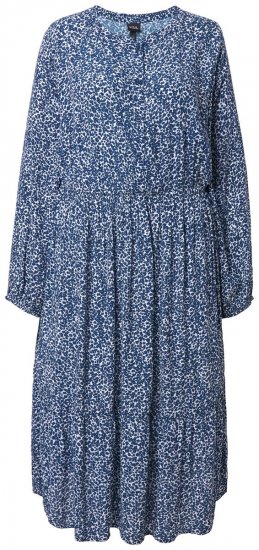 Ulla Popken 844594 Ziedaina midi kleita Tumši zils - Midi kleitas - Midi kleitas lielajos izmēros