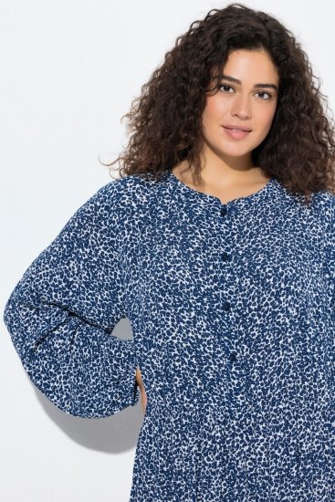 Ulla Popken 844594 Ziedaina midi kleita Tumši zils - Midi kleitas - Midi kleitas lielajos izmēros