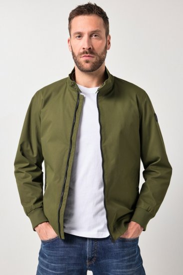 JP1880 844652 Bomber jaka ar spiedpogām Haki - Jakas & Lietus apģērbs - Jakas - 2XL-12XL