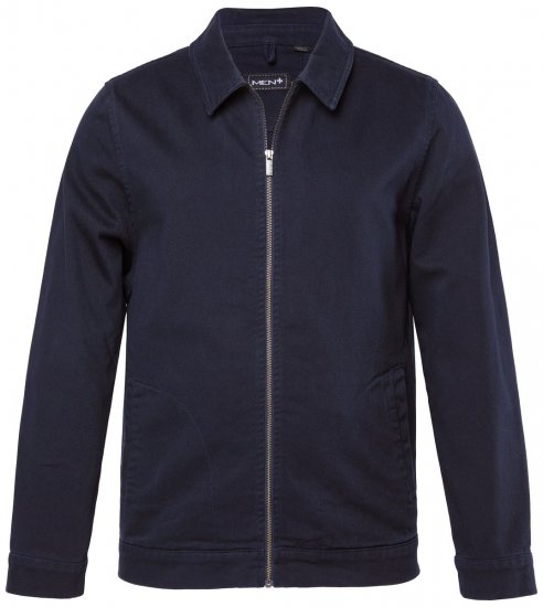 Men+ 876 Džinsa jaka ar rāvējslēdzēju Tumši zils - Jakas & Lietus apģērbs - Jakas - 2XL-12XL