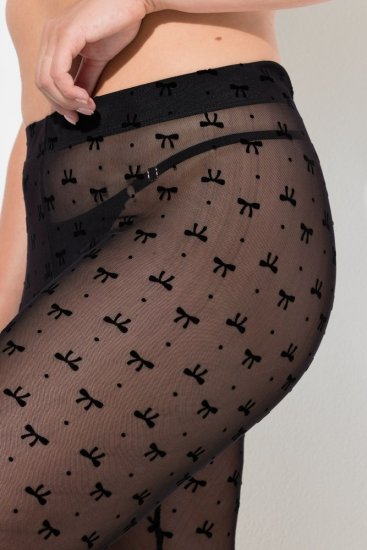 Ulla Popken 844970 Zeķu legingi ar rakstu Melns - Zeķubikses & zeķes - 