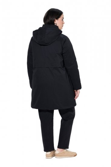 Ulla Popken 845111 Parka Melns - Mēteļi - Lielo izmēru mēteļi sievietēm