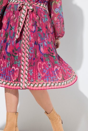 Ulla Popken 845649 Midi kleita ar garām piedurknēm Ogu sarkans - Midi kleitas - Midi kleitas lielajos izmēros