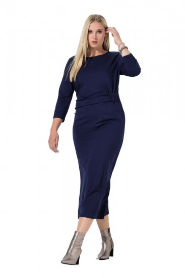 Ulla Popken 845705 Džersija kleita Tumši zils - Midi kleitas - Midi kleitas lielajos izmēros