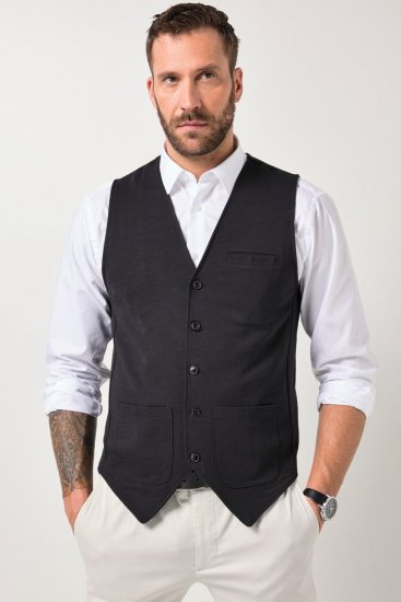 JP1880 846089 Trikotāžas veste Melns - Uzvalki un žaketes - Liela izmēra uzvalki un bleizeri