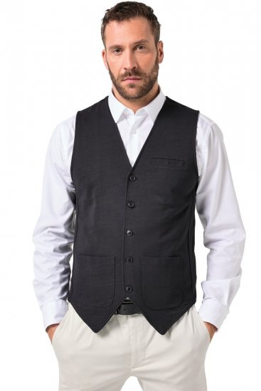 JP1880 846089 Trikotāžas veste Melns - Uzvalki un žaketes - Liela izmēra uzvalki un bleizeri