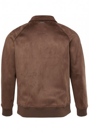 JP1880 846200 Bomber jaka zamšādas imitācijā Tumši brūns - Jakas & Lietus apģērbs - Jakas - 2XL-12XL